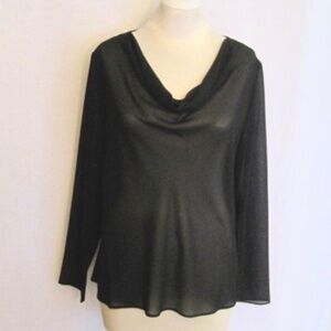 O Suzanne Sheer Black Top
